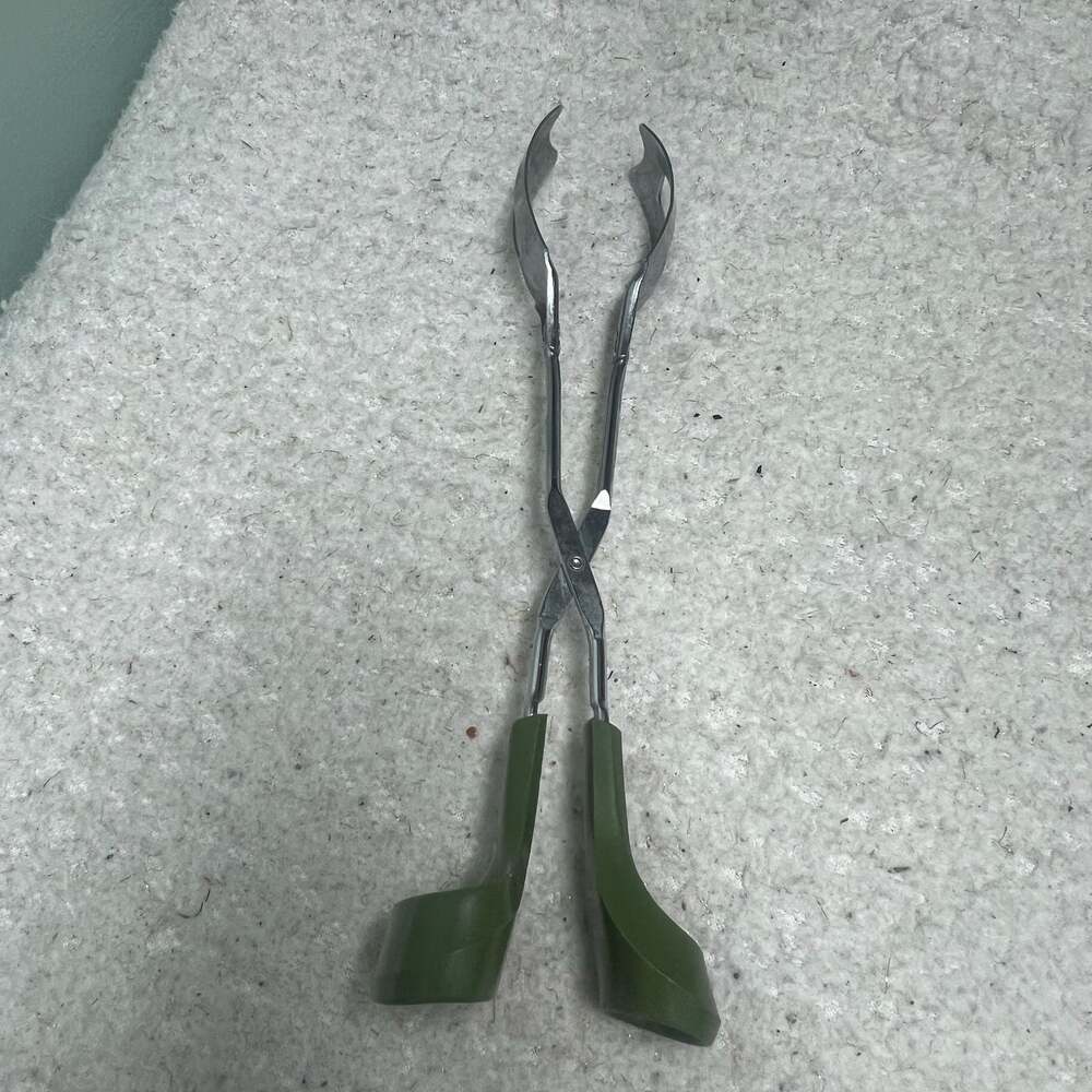 Vintage Mirro EarthGrown Avocado Green Handle Vertical Canning Tongs - Picture 9 of 9